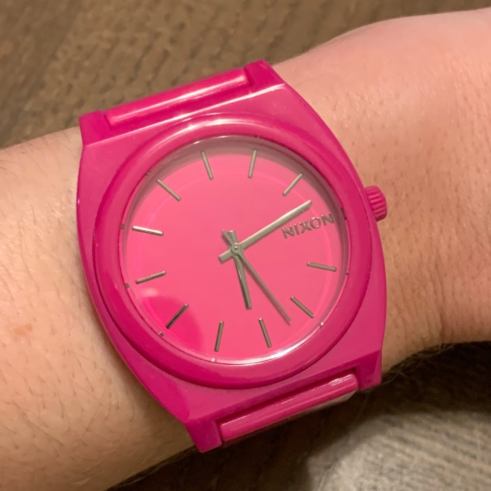 Nixon Time Teller Watch Bright Pink